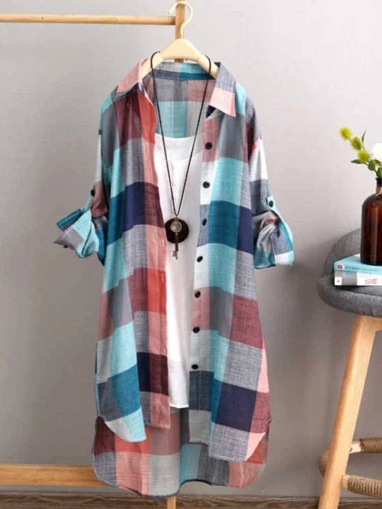 Chic Plaid Cotton Shirt